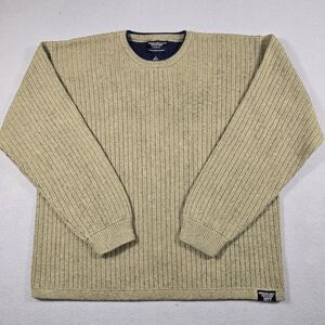 American Eagle Men's XL Dark Beige Crew Neck Pullover Sweater Long Sleeve